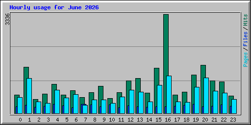 Hourly usage for June 2026