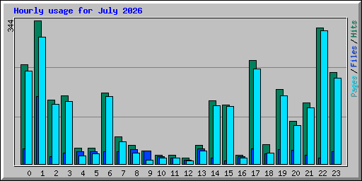 Hourly usage for July 2026