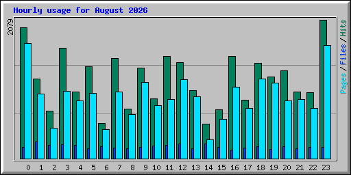 Hourly usage for August 2026
