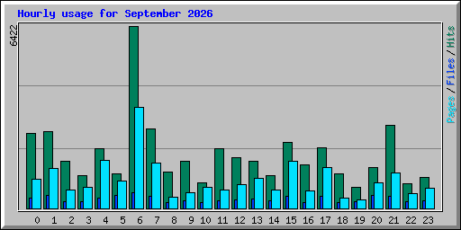 Hourly usage for September 2026